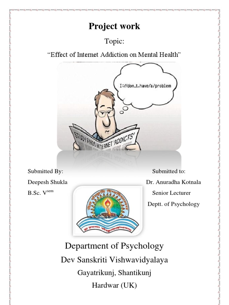 Internet Addiction's Impact on Mental Health | PDF | Substance Use ...