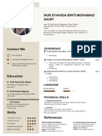 White and Beige Minimalist Designer Professional CV Resume