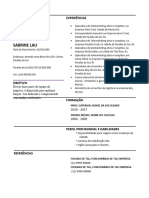 Modelo Curriculum Vitae Preencher