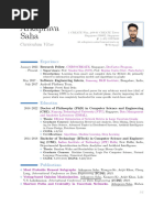 Arkaprava Saha: Curriculum Vitae