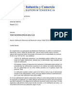 Acta de Notificación Electrónica - Ejercicio Terminado