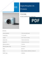 Especificações Do Produto: Filtro Hidráulico, Spin-On