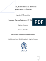 Consultas, Formularios e Informes Avanzados en Access: Ingeniería Mecatrónica