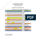 Calendario de Ciclo Académico I 2023