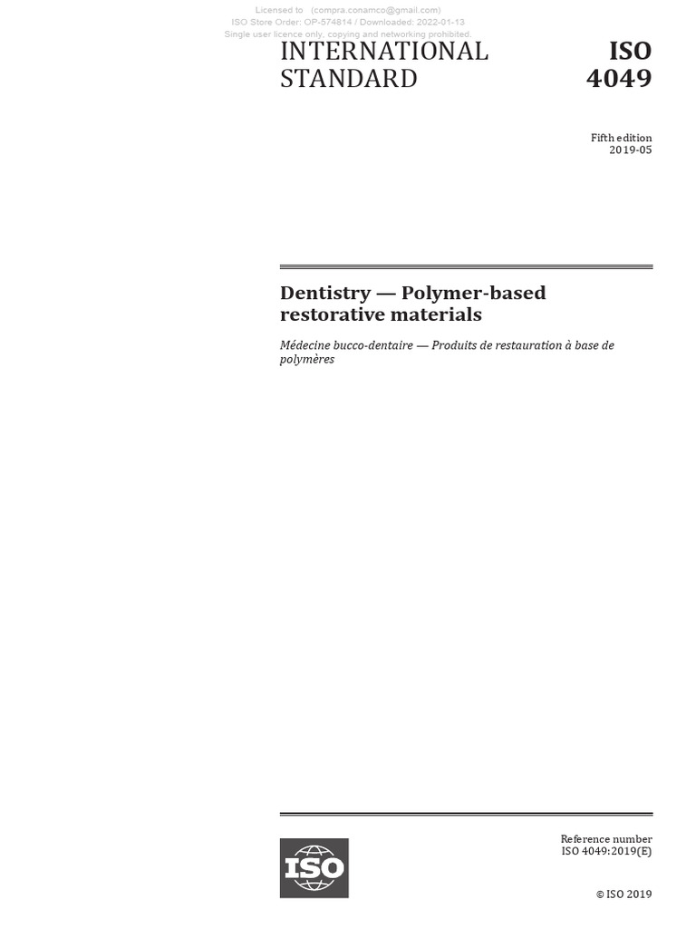 Iso 4049 - 2019 | PDF | International Organization For Standardization