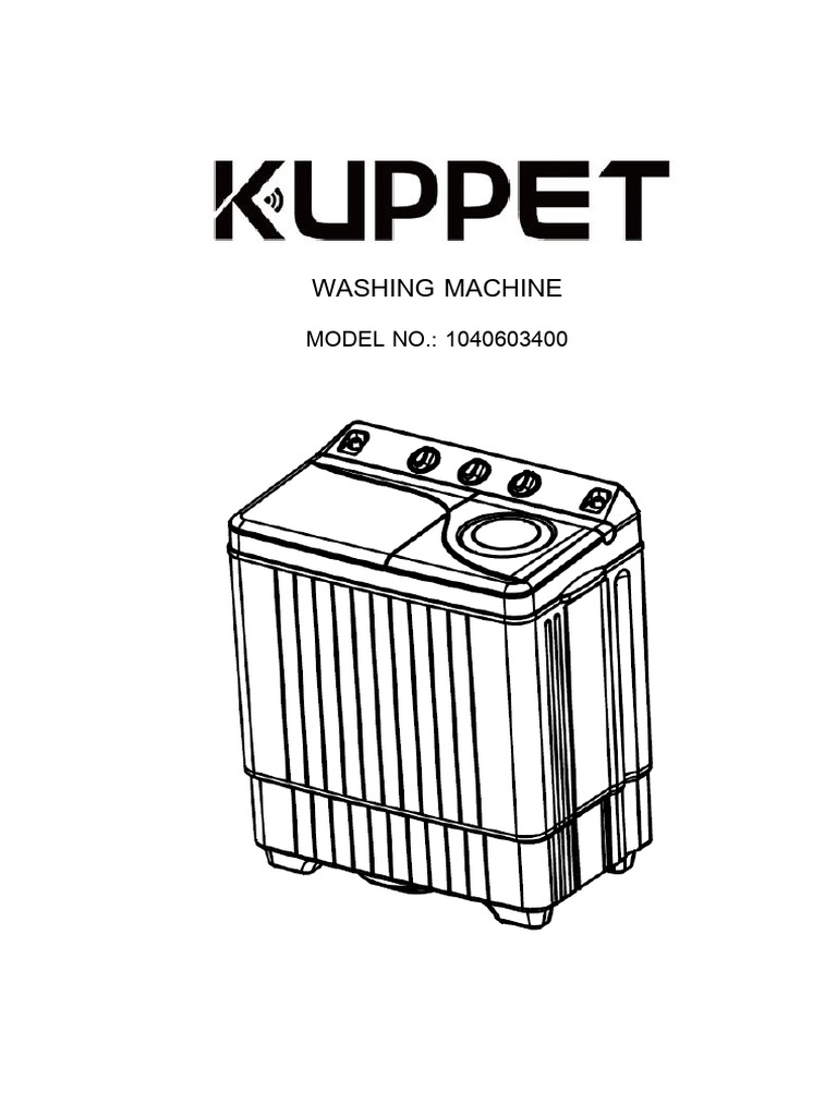 Kuppet Washing Machine Model 1040603400 Guide | PDF | Clothing ...