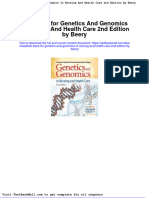 Full Download Test Bank For Genetics and Genomics in Nursing and Health Care 2nd Edition by Beery PDF Full Chapter