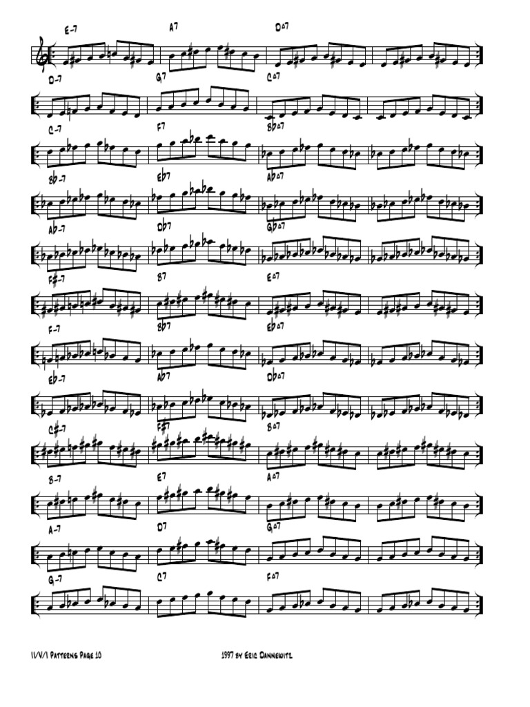 II-V-I Patterns in 12 Keys | PDF
