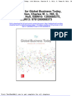 Test Bank For Global Business Today, 11th Edition, Charles W. L. Hill, G. Tomas M. Hult, ISBN10: 1260088375, ISBN13: 9781260088373
