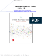 Full Download Test Bank For Global Business Today 11th by Hill PDF Full Chapter