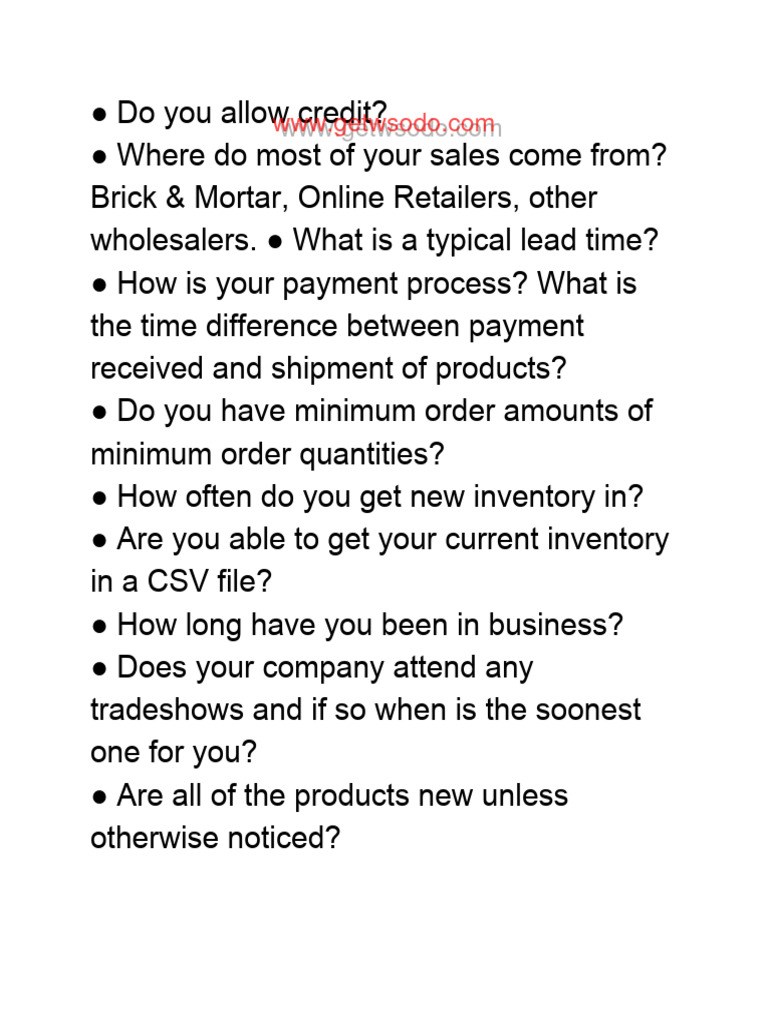 02Questions To Ask Suppliers PDF