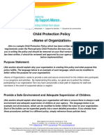 Child Protection Policy For Non-Profit Organization
