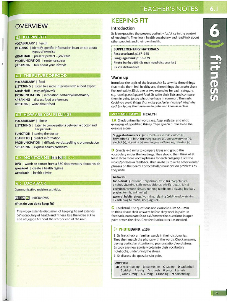 Teacher's Notes 6 | PDF