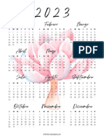 Calendario Suculenta Rosa 2023