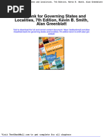 Full Download Test Bank For Governing States and Localities 7th Edition Kevin B Smith Alan Greenblatt PDF Full Chapter