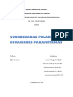 Coordenadas Polares & Ecuaciones Paramétricas