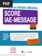 Annales Officielles Score IAE-Message 2023 | PDF