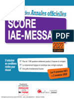 L Integrale Des Annales Officielles Score Iae Message 2022 9782297154956
