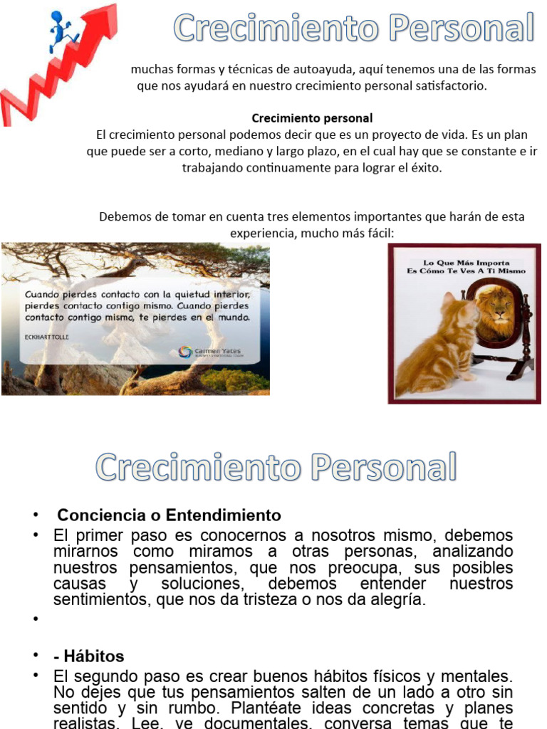 Técnicas para el Crecimiento Personal | PDF | Pensamiento | Desarrollo ...