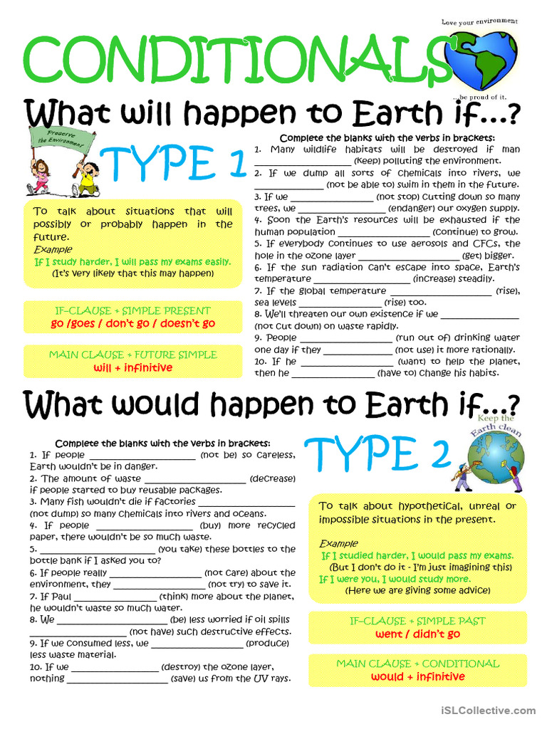 Future Conditional Sentences Practice | PDF | Ozone Depletion | Waste