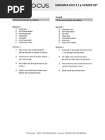 Focus 3 Workbook Answer Key | PDF