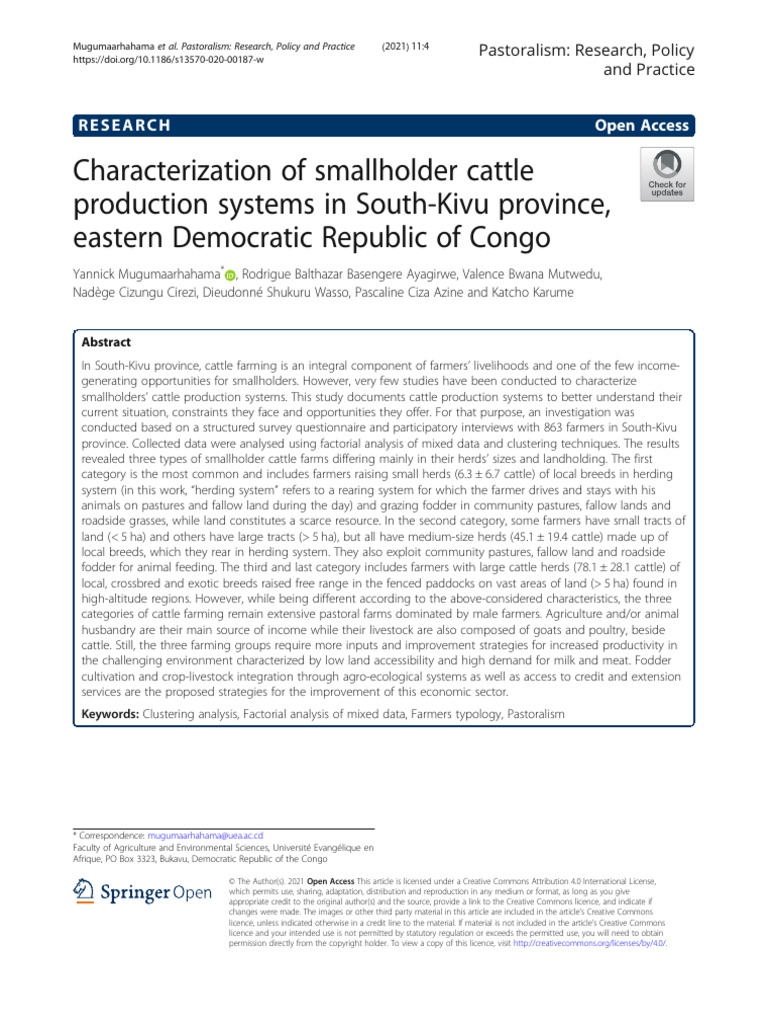 00 PAST - Characterization of Smallholder Cattle Production Systems in ...