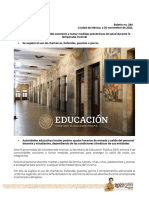 Boletín SEP No 284 Exhorta SEP A Comunidades Escolares A Tomar Medidas Preventivas de Salud Duran