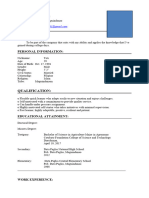 CV Sample 1