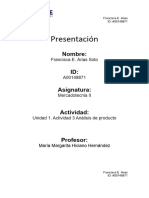 Unidad 1. Actividad 3 Análisis de Producto