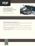 DJJ50212 Maintenance Engineering and Management Chapter 3 System Approach To Maintenance