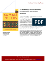 An Anthology of Somali Poetry: Indiana University Press