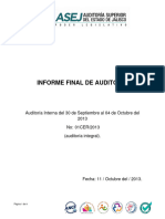 Ejemplo de Informe de una Auditoría