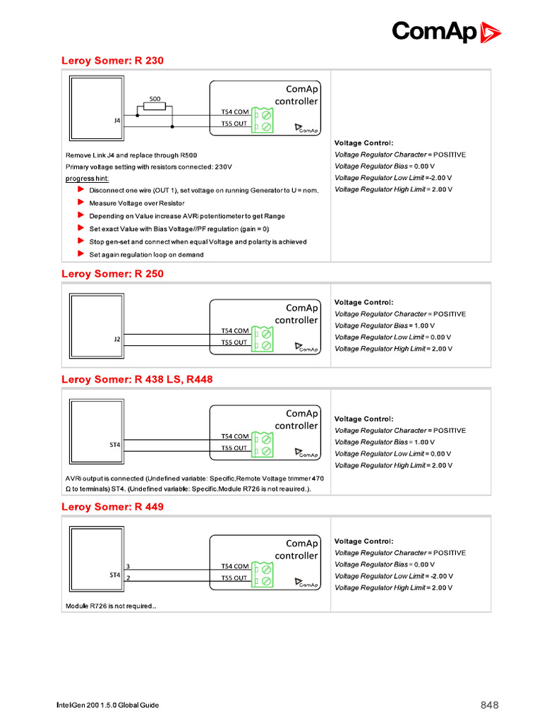 Ajustes y Conexion Avr r250 y Apm403p | PDF