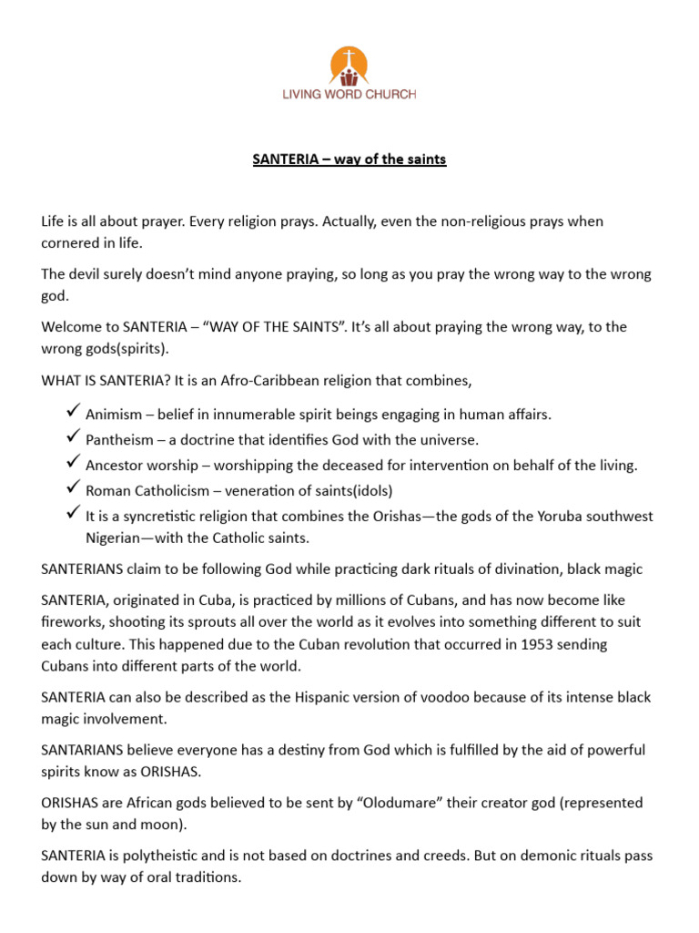Santeria Pdf Santería Sacrifice
