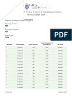 Resultados EXANI II - Proceso de Ingreso de Aspirantes A Licenciatura Año Escolar 2023 - 2024 Médico Veterinario Zootecnista