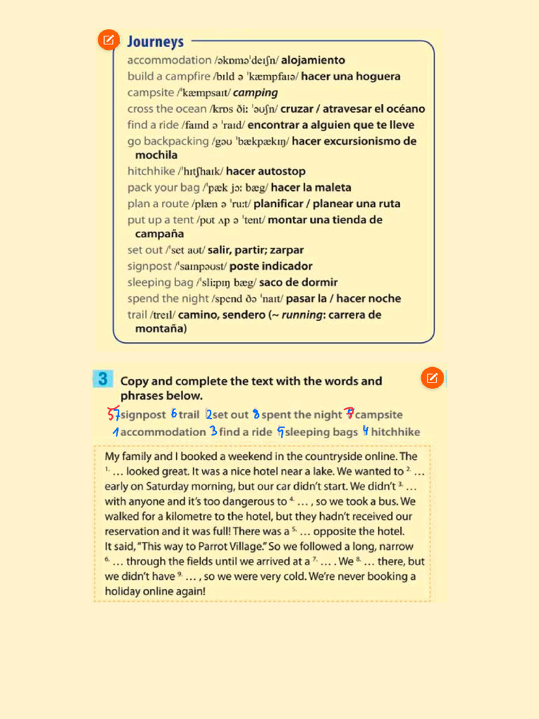 Travelling Vocabulary