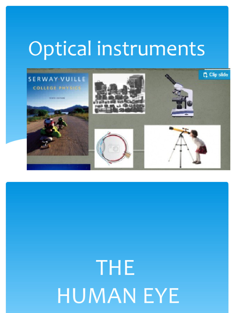 Optical Instruments | PDF | Eye | Human Eye