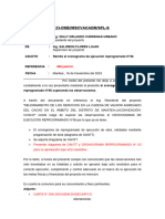 Carta #07 Remito Observado El Cronograma de Ejecucion Reprogramado