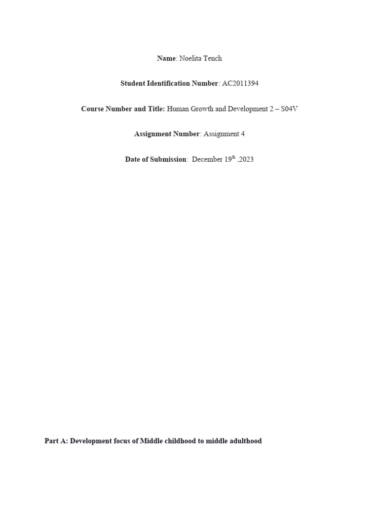 Developmental Stages and Future Applications | PDF | Adolescence ...