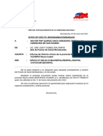 Jefa de Puesto de Salud Monobamba: Año Del Fortalecimiento de La Soberania Nacional