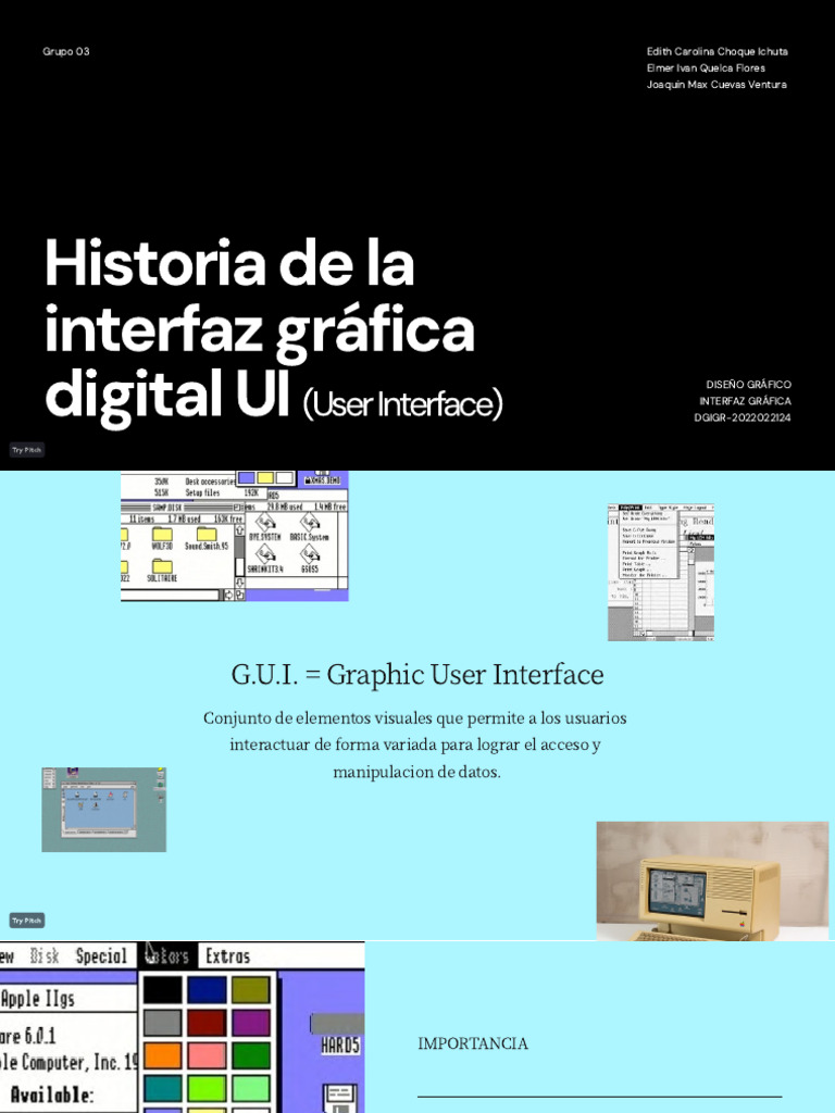 Evolución de la Interfaz Gráfica | PDF | Interfaces gráficas de usuario ...