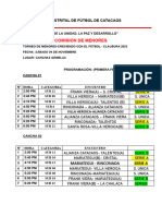 Programación Creciendo Primera Fecha - Clausura