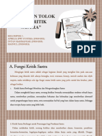 Fungsi Dan Tolok Ukur Kritik Sastra