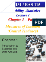 (Measures of Location) - Lec#1 - Chapter 1 - Part1