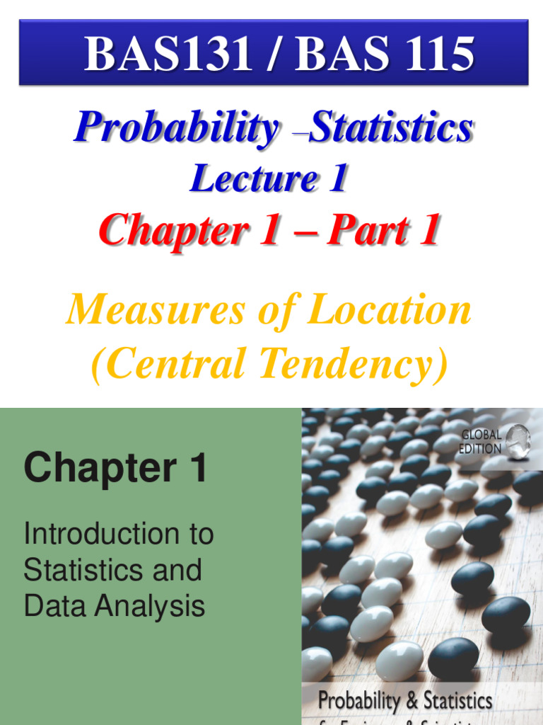 (Measures of Location) - Lec#1 - Chapter 1 - Part1 | PDF | Arithmetic ...
