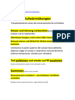 Aufwärmübungen - Precalentamiento Kurz