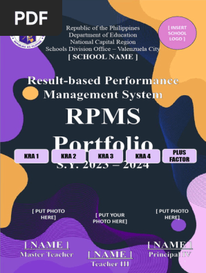 RPMS PORTFOLIO TEMPLATE - DESIGN 1 - S.Y 2023-2024 - TEACHER MARISSA LEGASPI