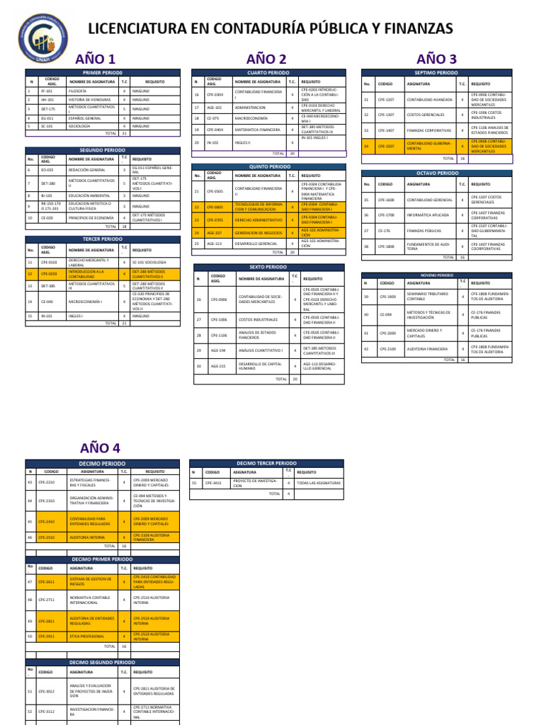 Plan de estudios 2024 pdf auditor a business