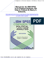 Full Download Solution Manual For An Ibm Spss Companion To Political Analysis 6th Edition Philip H Pollock III Barry C Edwards PDF Full Chapter