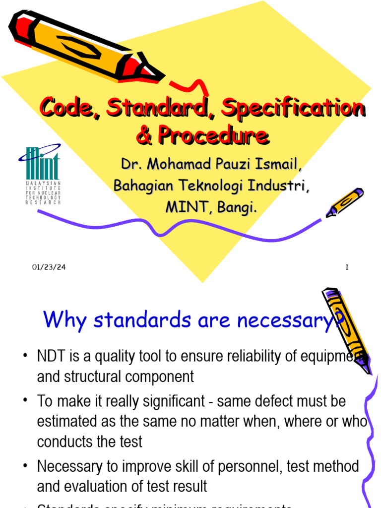 Importance of NDT Standards and Codes | PDF | Nondestructive Testing ...
